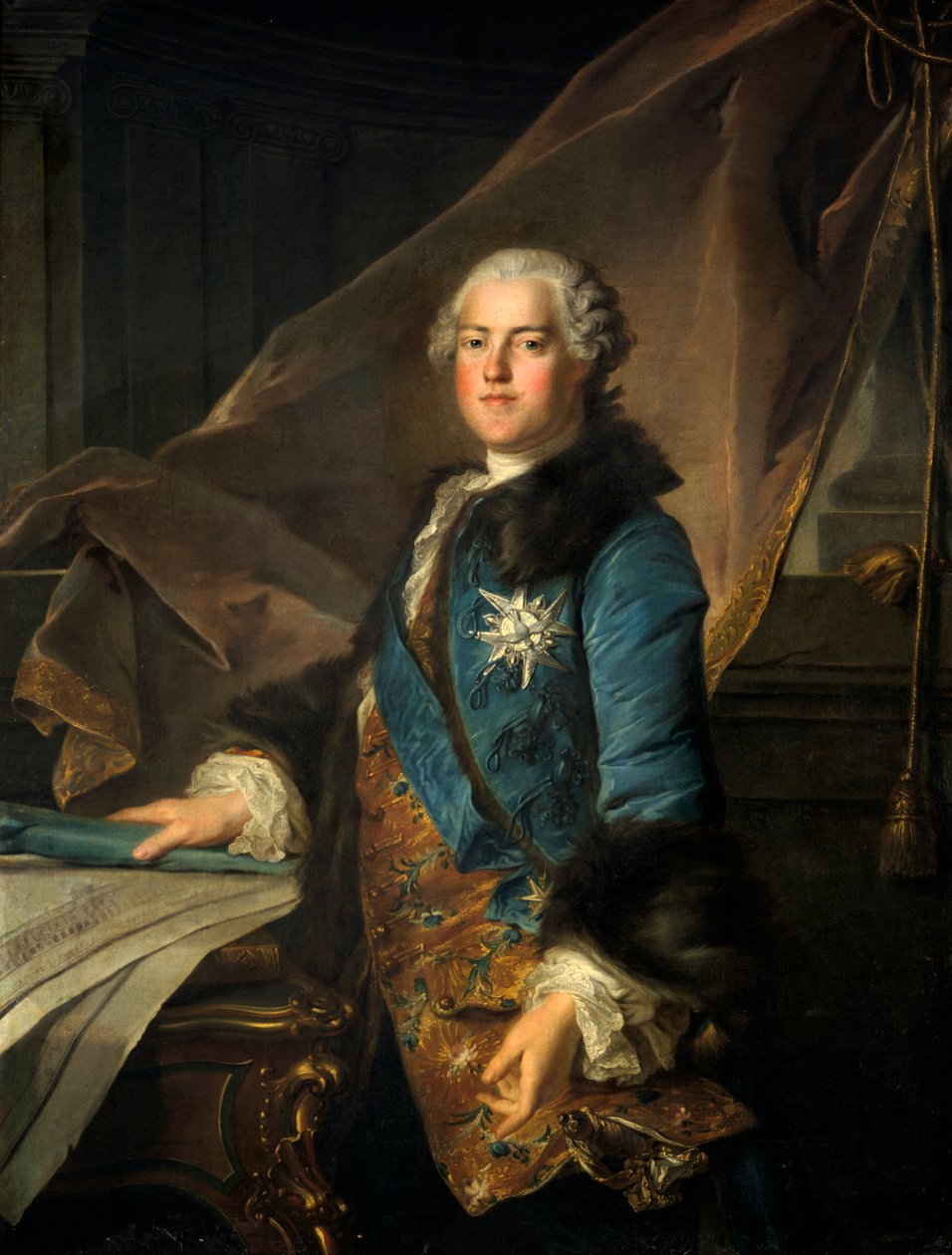 Marigny Markisinin Portresi, 1755 by Louis Tocqué