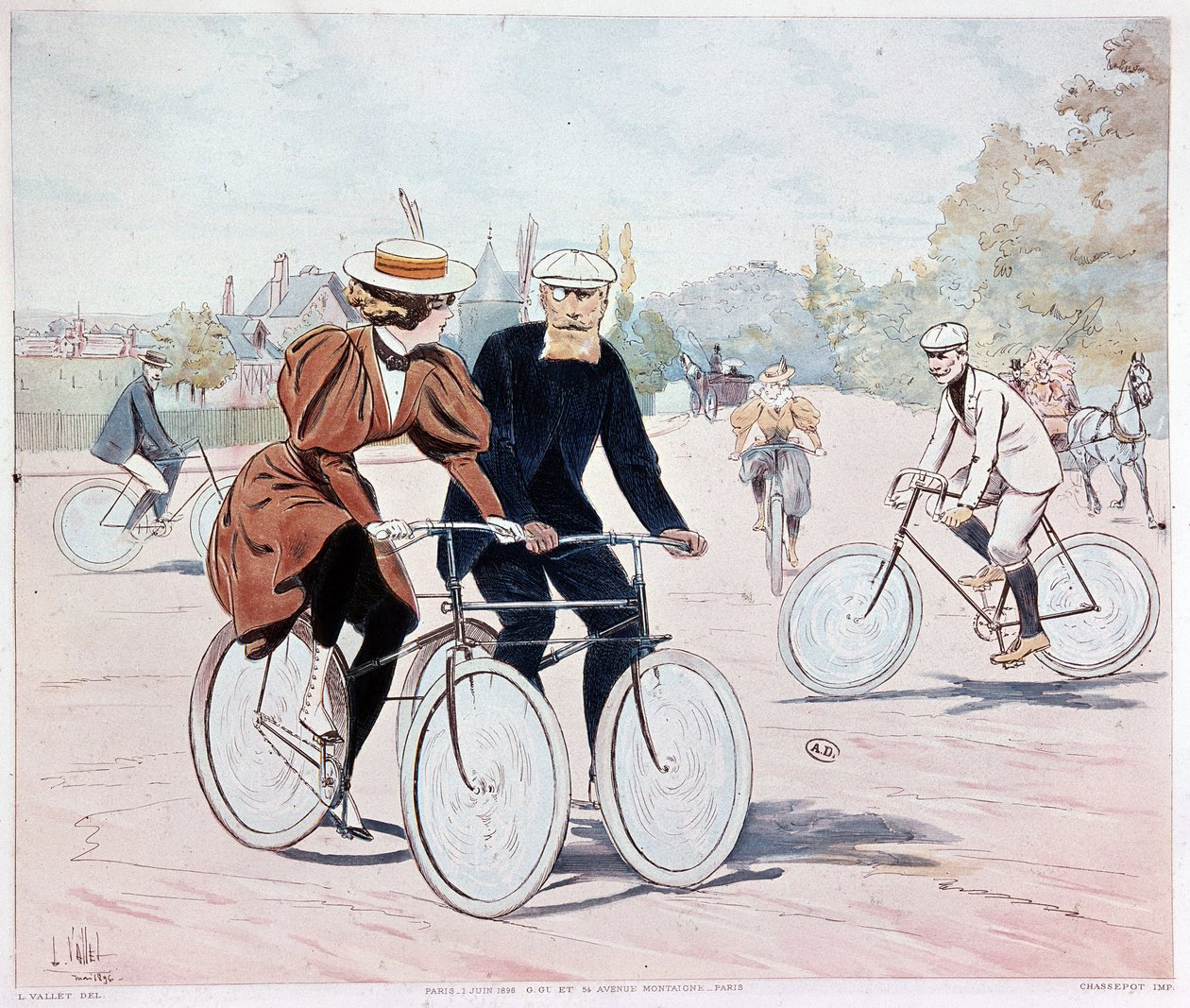 Tandem - çizim L. Vallet by Louis Vallet