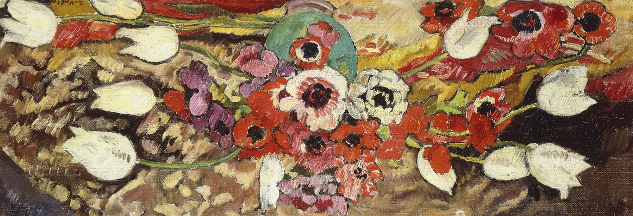 Anemonlar ve Beyaz Laleler; Anemonlar ve Beyaz Laleler by Louis Valtat