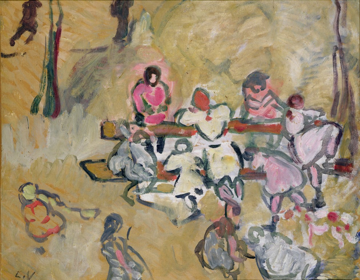Rue Caulaincourt'ta Oynayan Çocuklar, 1907-14 dolayları (tuval üzerine yağlıboya) by Louis Valtat