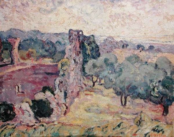 Güney Fransa Manzarası, 1908 dolayları (tuval üzerine yağlı boya) by Louis Valtat