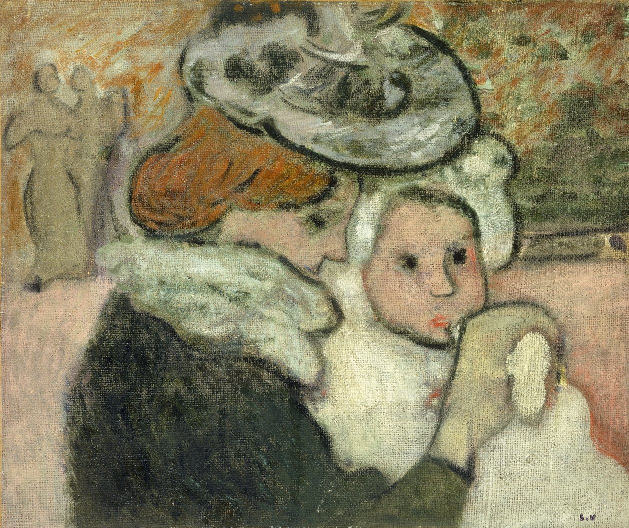 Anne ve Çocuk (Mme Valtat ve oğlu, kot pantolon); Anne ve Çocuk (Mme Valtat ve oğlu Jean) by Louis Valtat