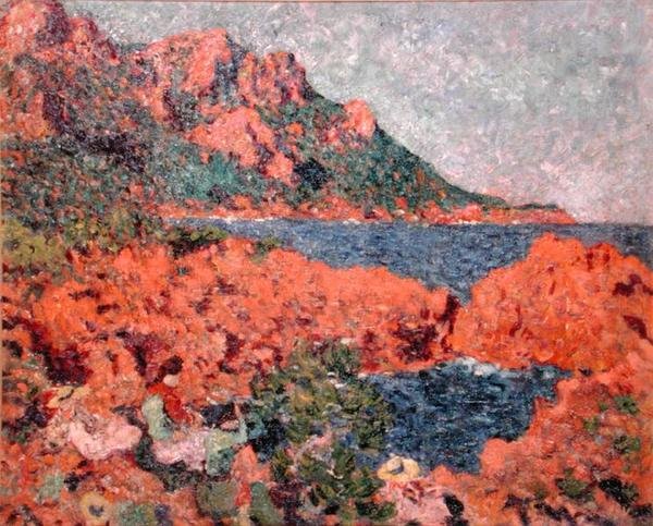 Kızıl Kayalıklar ve İnsanlar by Louis Valtat