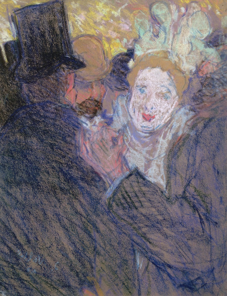 Sohbet (kağıt üzerine pastel) by Louis Valtat