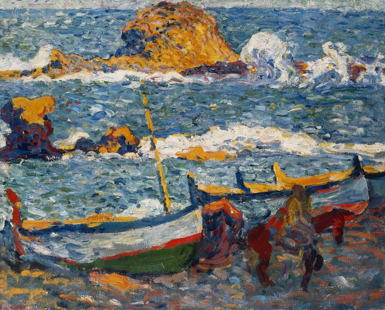 Llanca'daki Grev, İspanya; La Greve de Llanca, İspanya, 1896 dolayları (tuval üzerine yağlıboya) by Louis Valtat