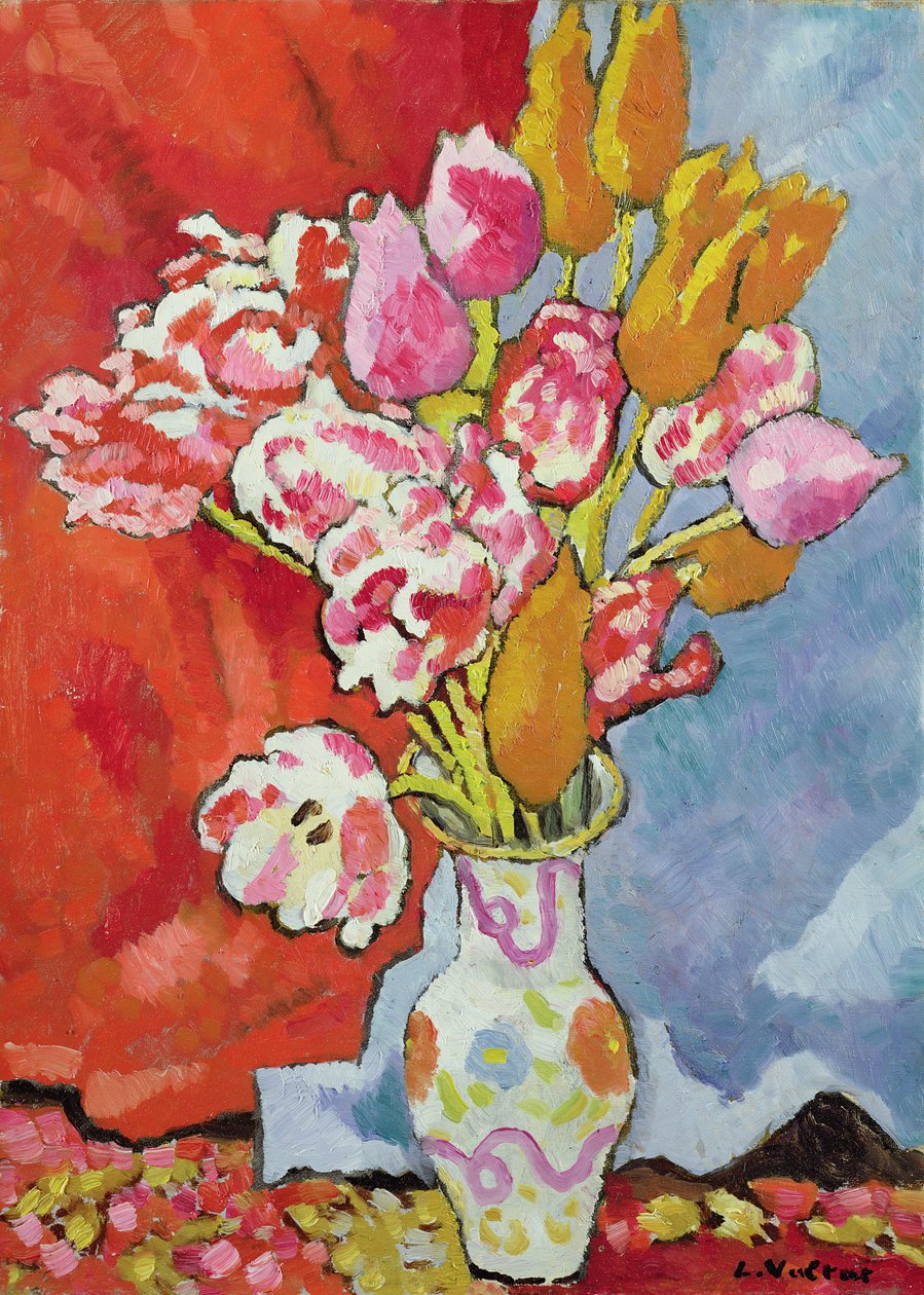 Laleler, 1935 dolayları (tuval üzerine yağlıboya) by Louis Valtat