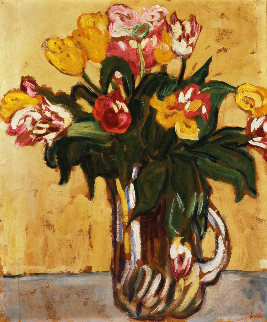 Cam Sürahide Laleler by Louis Valtat