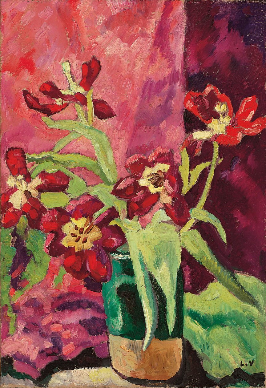 Vazo, Kırmızı Laleler; Vazo, kırmızı laleler by Louis Valtat