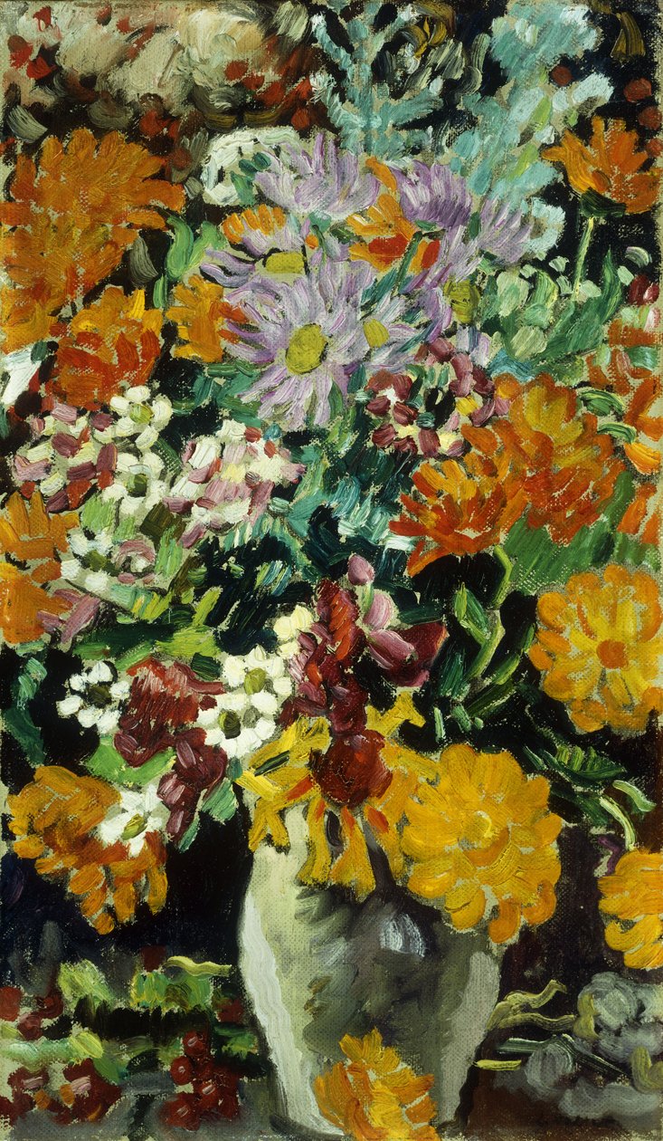 Çiçek vazosu; Vase de Fleurs, 1930 dolayları (tuval üzerine yağlıboya) by Louis Valtat