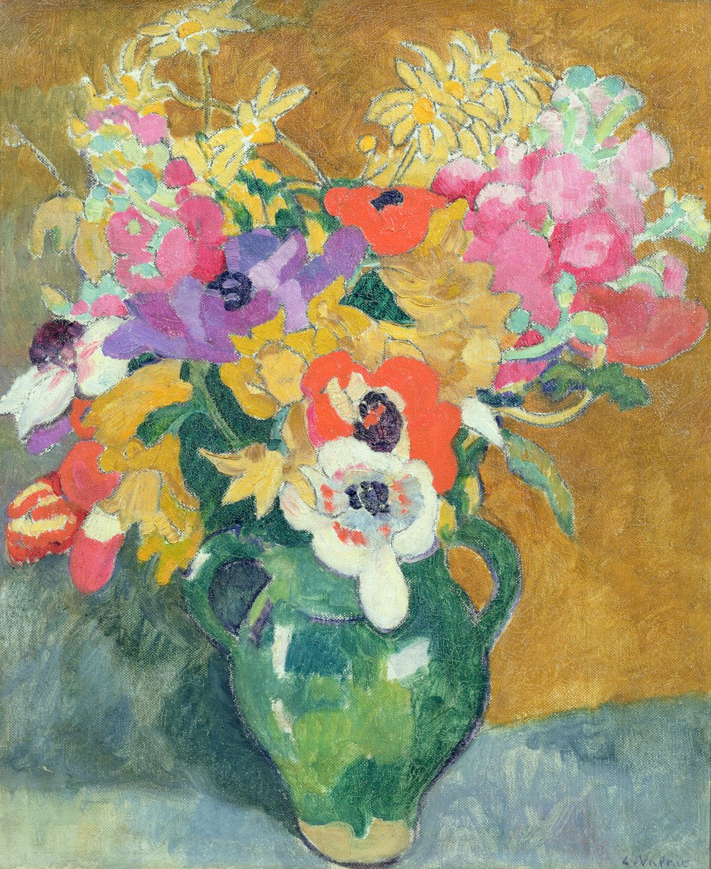 Çiçek Vazosu, 1925 dolayları (tuval üzerine yağlıboya) by Louis Valtat
