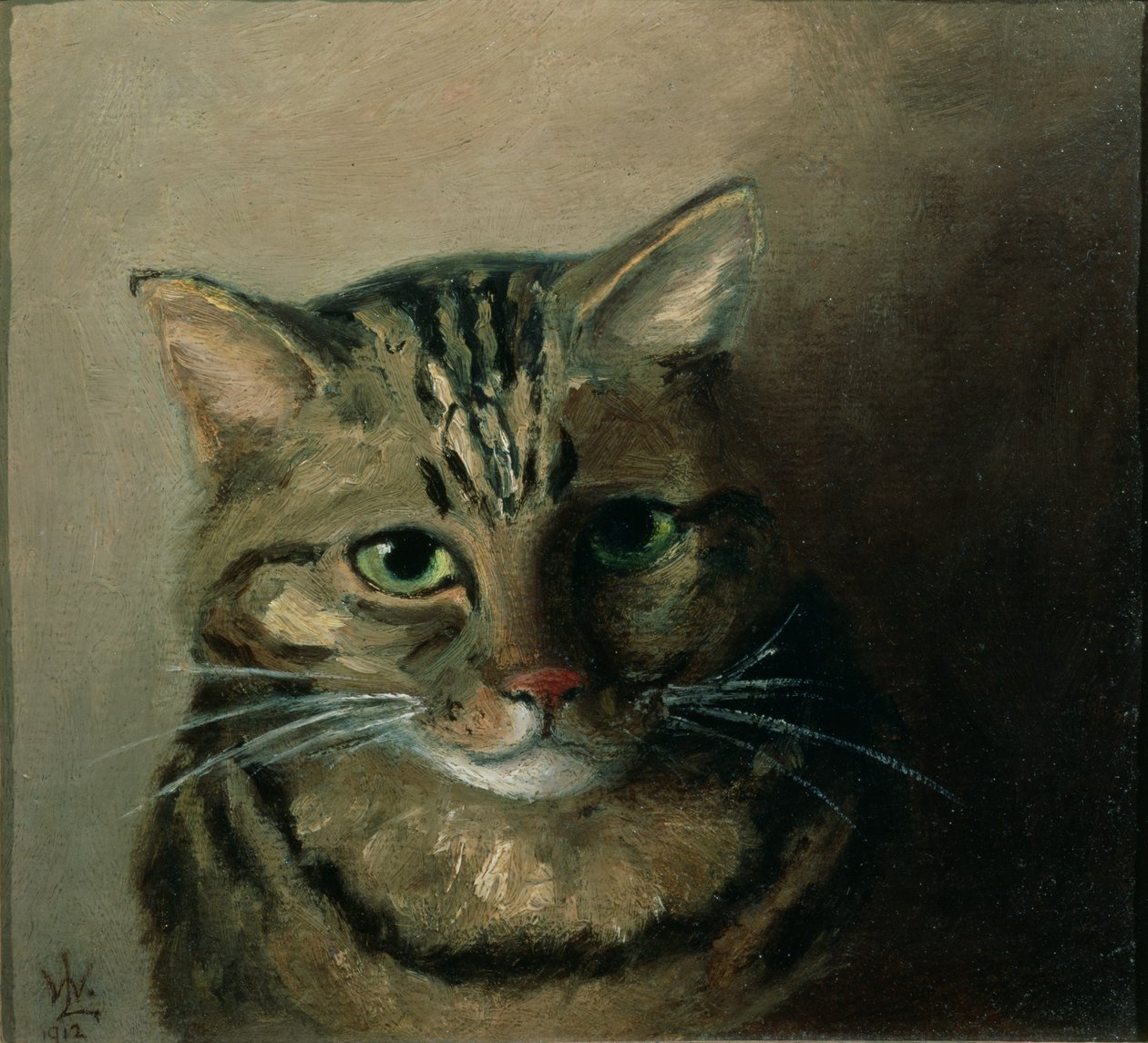 Bir Tekir Kedinin Kafa Çalışması by Louis Wain