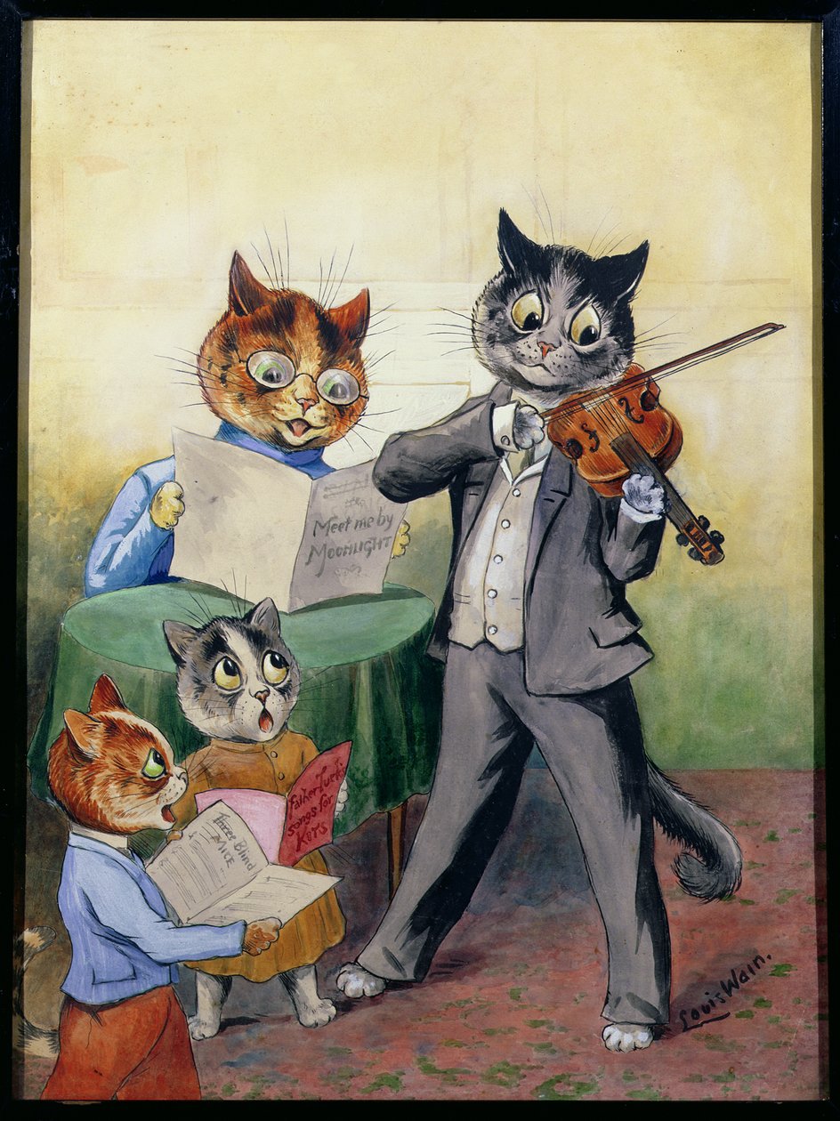 Mewsical Ailesi (sic) by Louis Wain