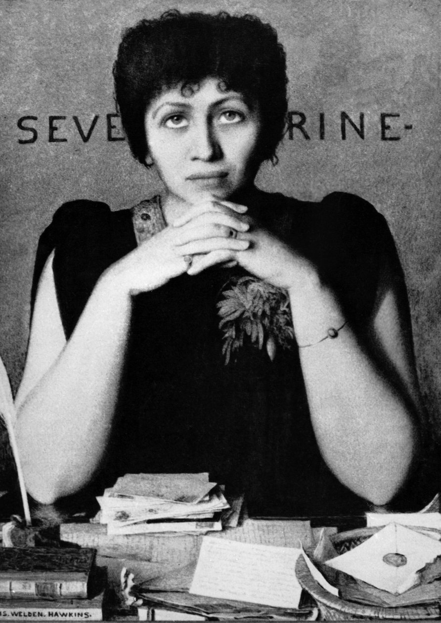 Severine (Caroline Remy 1855-1929) Fransız yazar, feminist, gazeteci by Louis Welden Hawkins