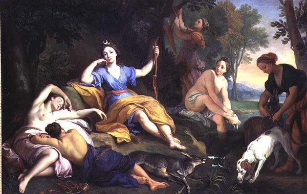 diana dinlenme by Louis de (1654 1733) Boullongne