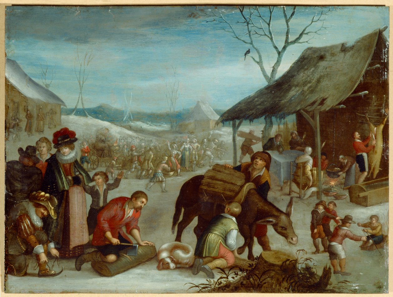 Kış (tuval üzerine yağlıboya) by Louis de (circle of) Caullery