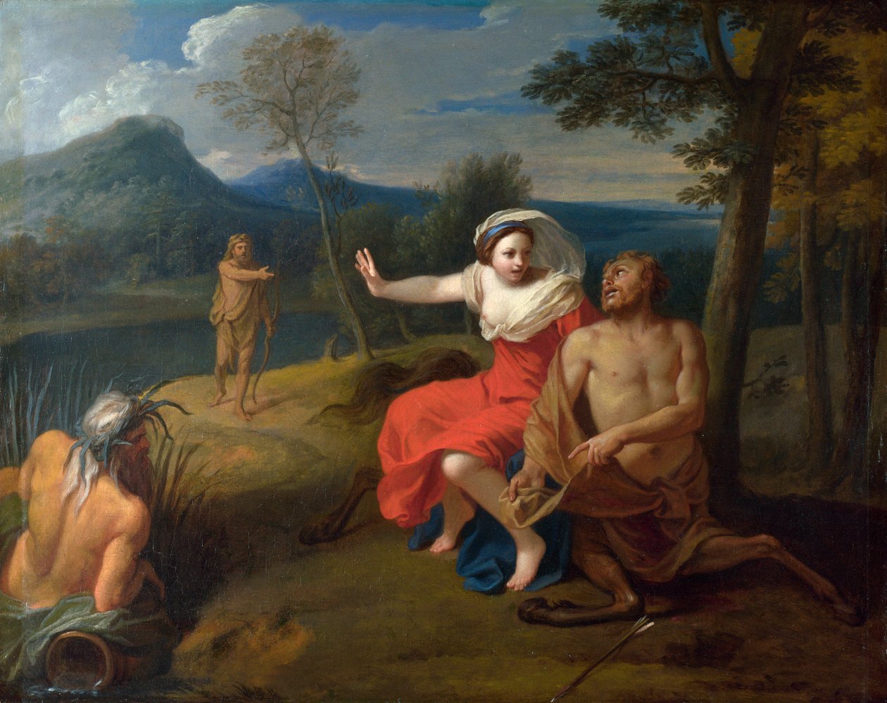 Nessos (Nessus) et Dejanire - Boullogne, Louis de, Genç (1654-1733) Nessus ve Dejanira Tuval üzerine yağlı boya yaklaşık 1705 Ulusal Galeri, Londra 65,4x80,6 by Louis de Boullogne