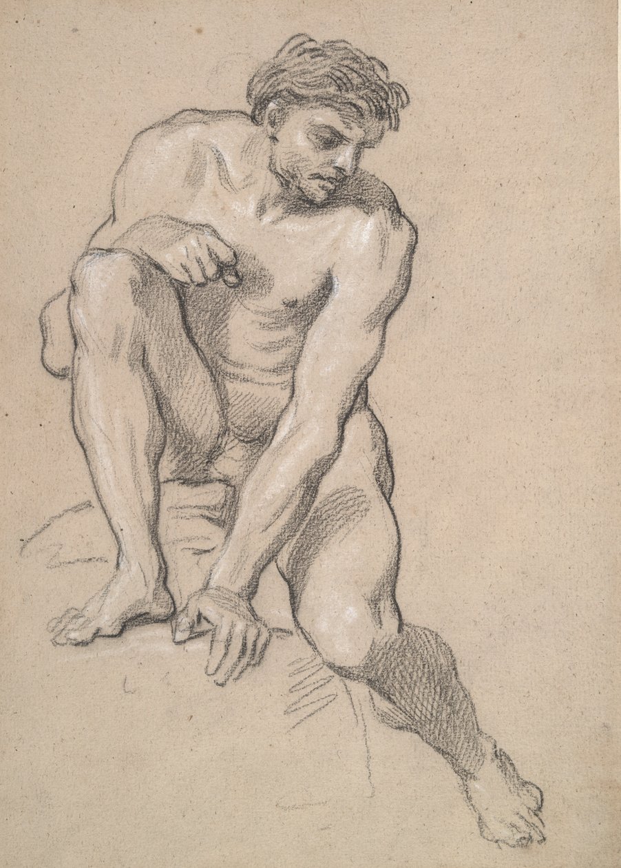 Çıplak Erkek Çalışması by Louis de Boullogne the Younger