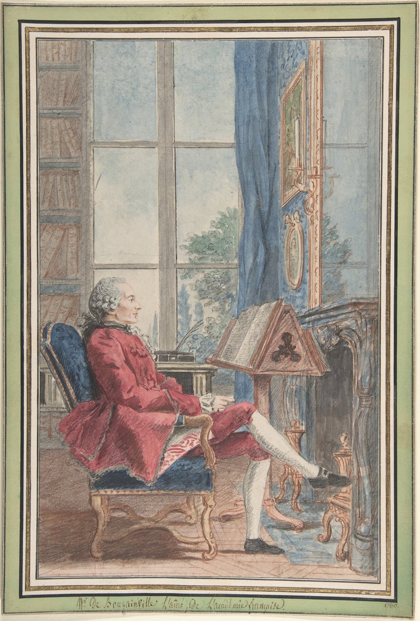 Jean-Pierre de Bougainville, 1760. by Louis de Carmontelle
