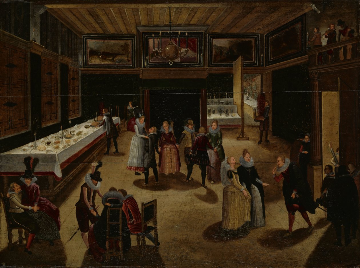 Akşam Partisi by Louis de Caullery (manner of)