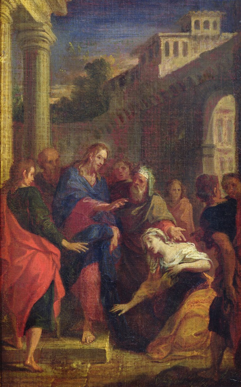 Umubatizo wa Kristo, ibisobanuro bya Mutagatifu-Yohani Umubatiza, 1470-80 by Louis de, the Younger Boulogne