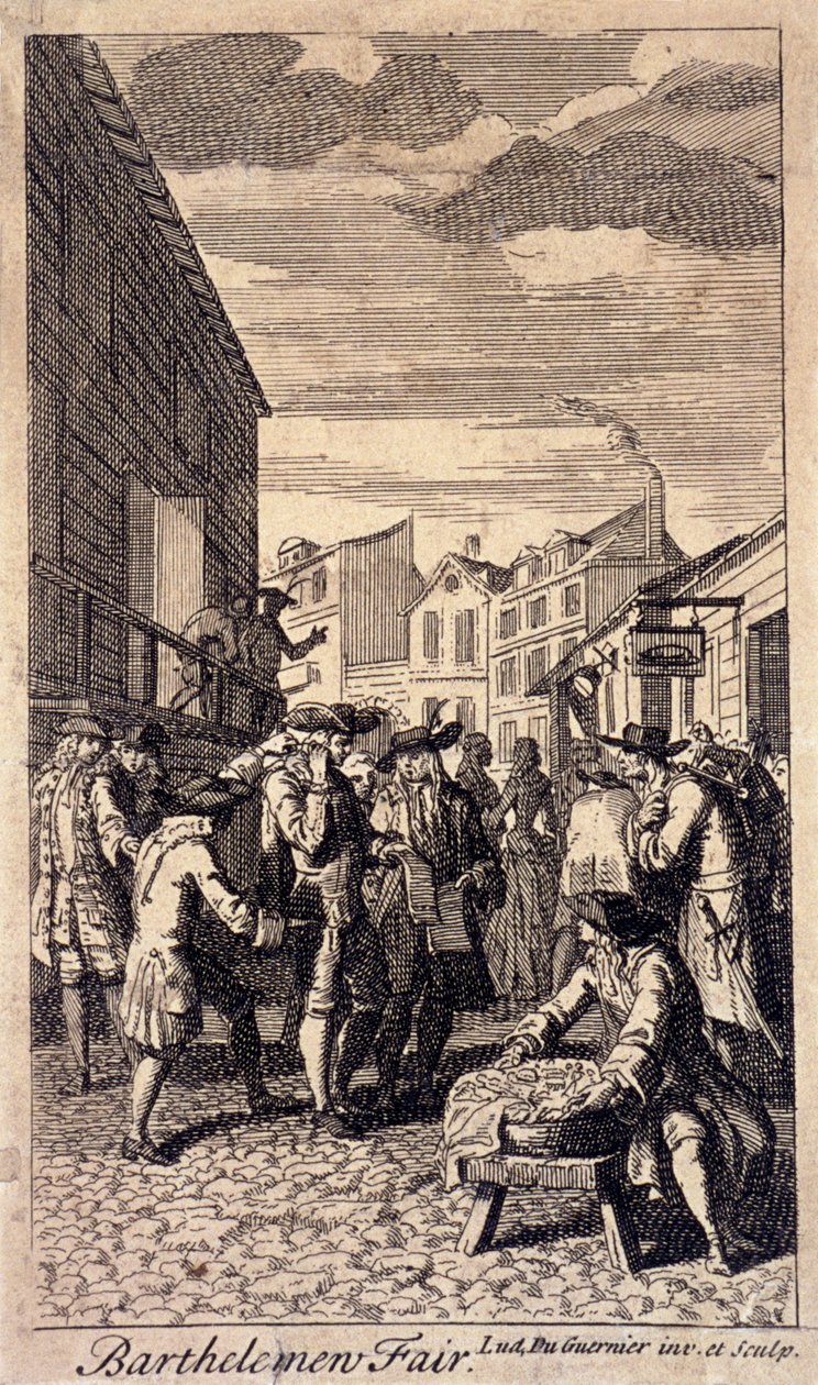Bartholomew Fuarı, Londra, c1715 by Louis du Guernier