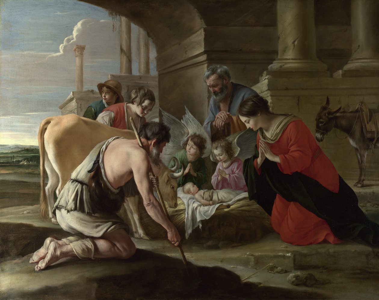 Çobanların Tapınması, c. 1640 by Louis le Nain