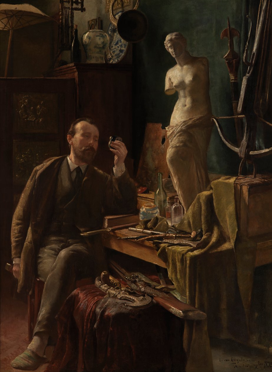 Sanatçı kendi stüdyosunda by Louis van Engelen