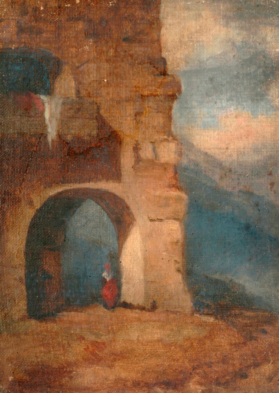 Taş kemerli İtalyan köylüsü, 1880-1900. by Louisa Starr