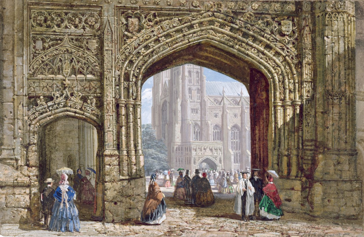 Canterbury Katedrali (kağıt üzerinde gövde rengine sahip klozet) by Louise Ingram Rayner