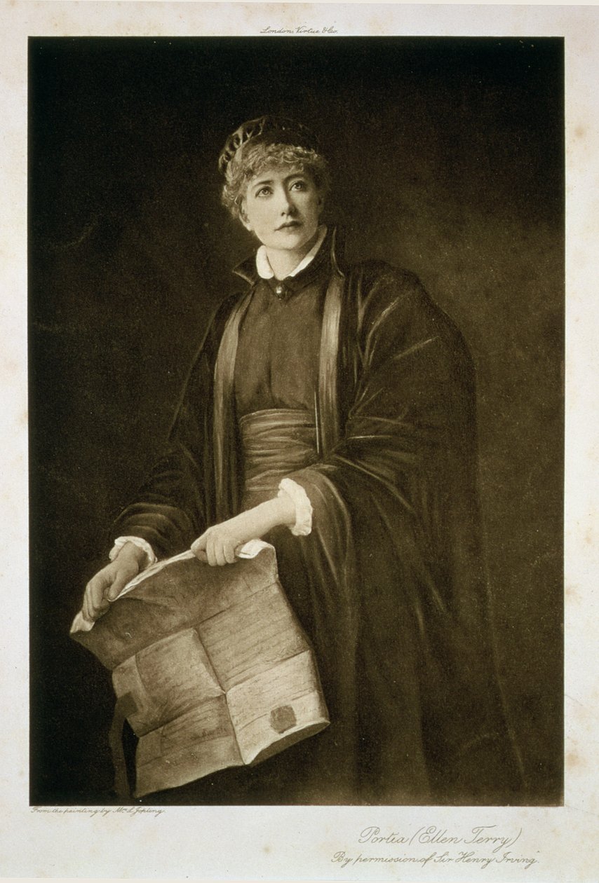 Ellen Terry (1847-1928) Portia olarak by Louise Jopling