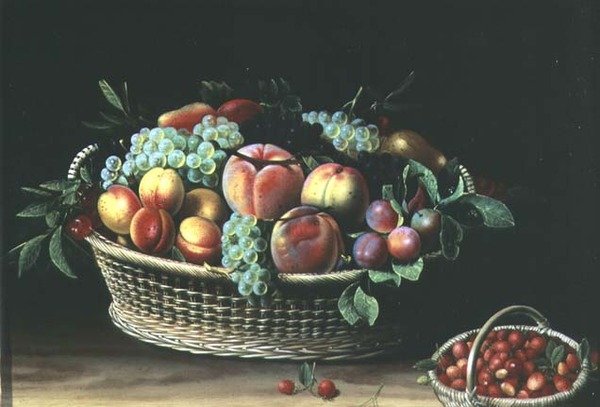 Kayısı, Üzüm ve Çilek Sepeti by Louise Moillon
