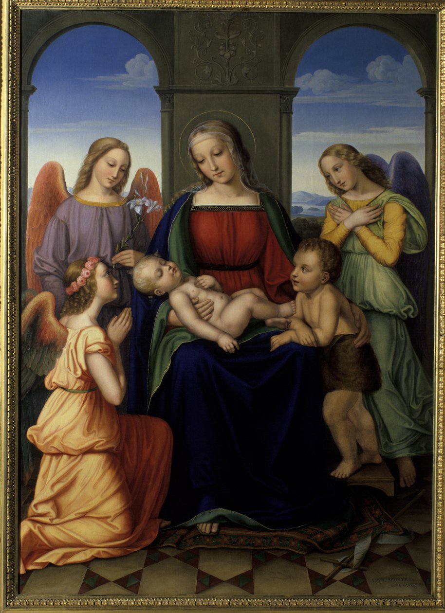 Meleklerle Madonna, 1823 by Louise Seidler