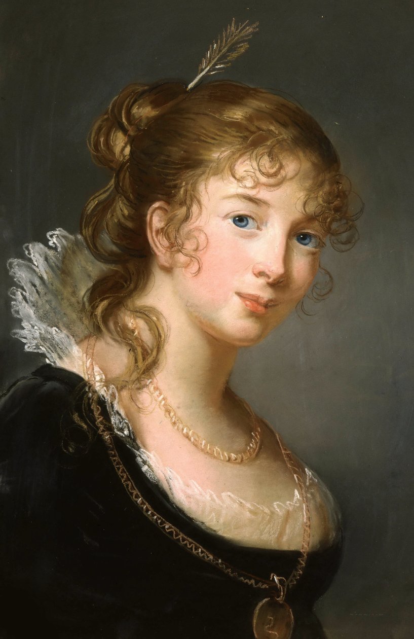Prusya Prensesi Frederica Dorothea Louise Filipin 1770-1836, Kontes Radziwill, c. 1801. by Elisabeth Louise Vigee Lebrun