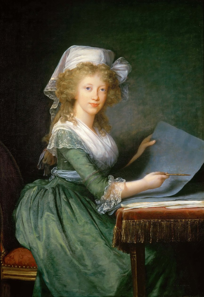 Napoli ve Sicilya Prensesi Luisa Maria 1773-1802, c. 1790. by Elisabeth Louise Vigee Lebrun