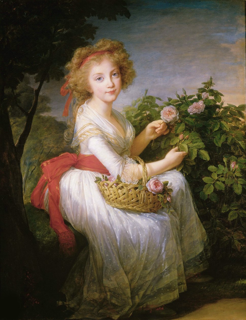 Napoli ve Sicilya Prensesi Maria Cristina 1779-1849, c. 1790. by Elisabeth Louise Vigee Lebrun