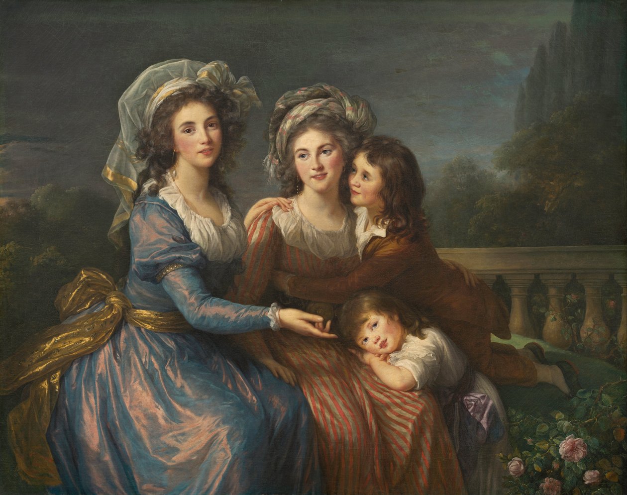 The Marquise de Pezay, and the Marquise de Rougé with her sons Alexis and Adrien by Elisabeth Louise Vigee Lebrun