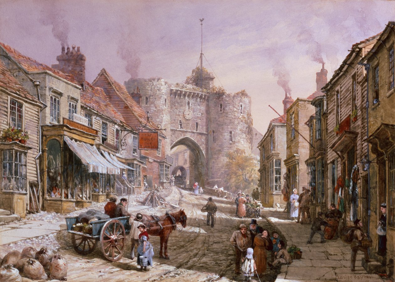 Eski Şehir Kapısı (suluboya) by Louise Ingram Rayner