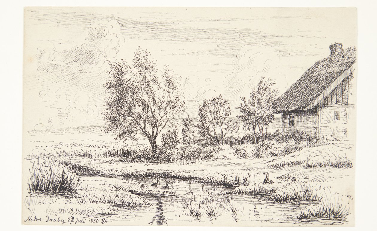 Çiftlik evi ile manzara by Louise Ravn Hansen