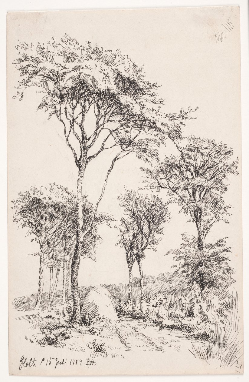 Bağımsız ağaçlarla dolu orman manzarası by Louise Ravn Hansen