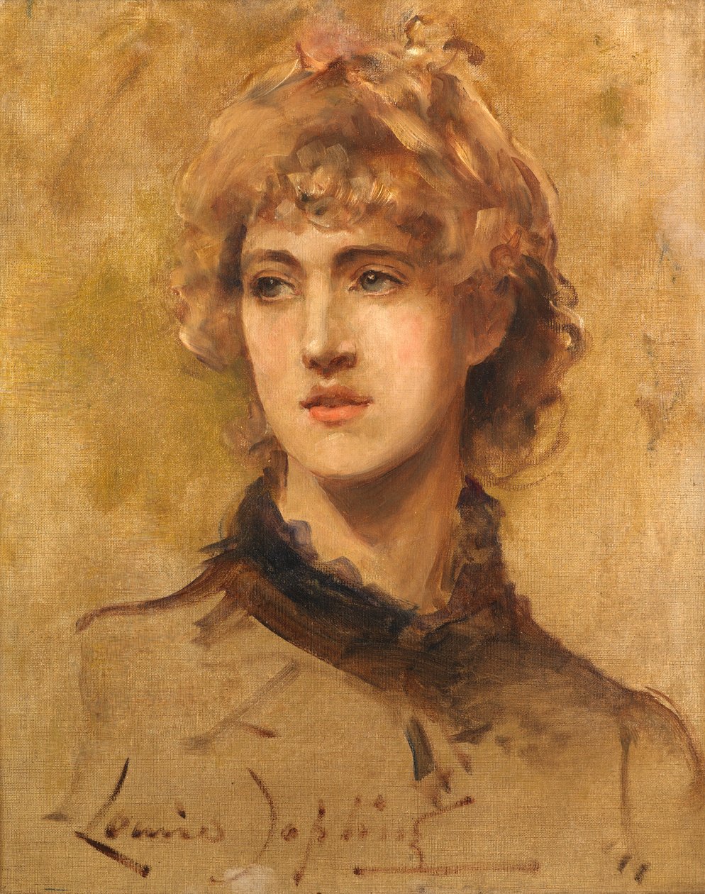 Bir Portre Kroki (tuval üzerine yağlı boya) by Louise nee Goode Jopling
