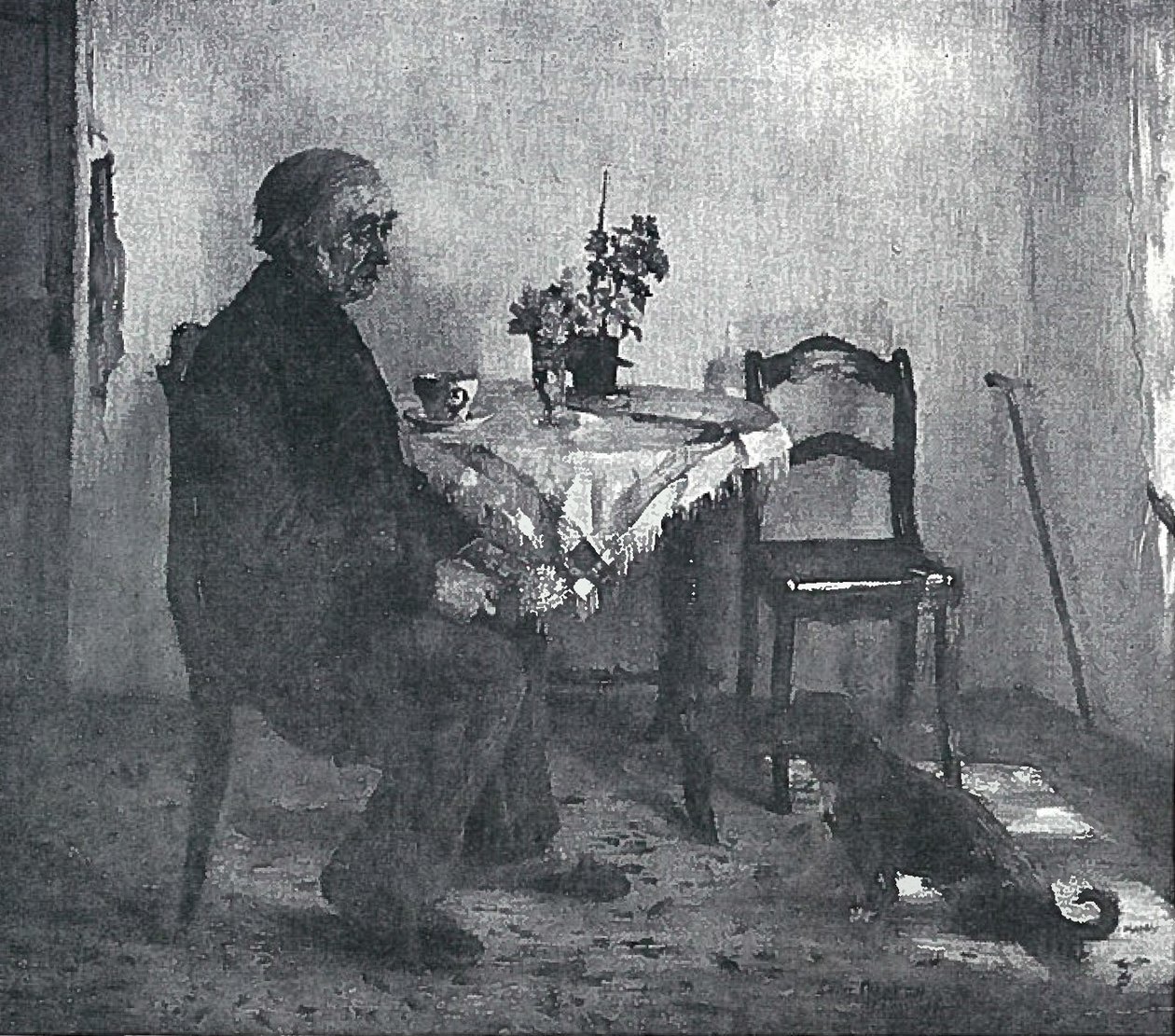 Odadaki yaşlı adam by Lovis Corinth