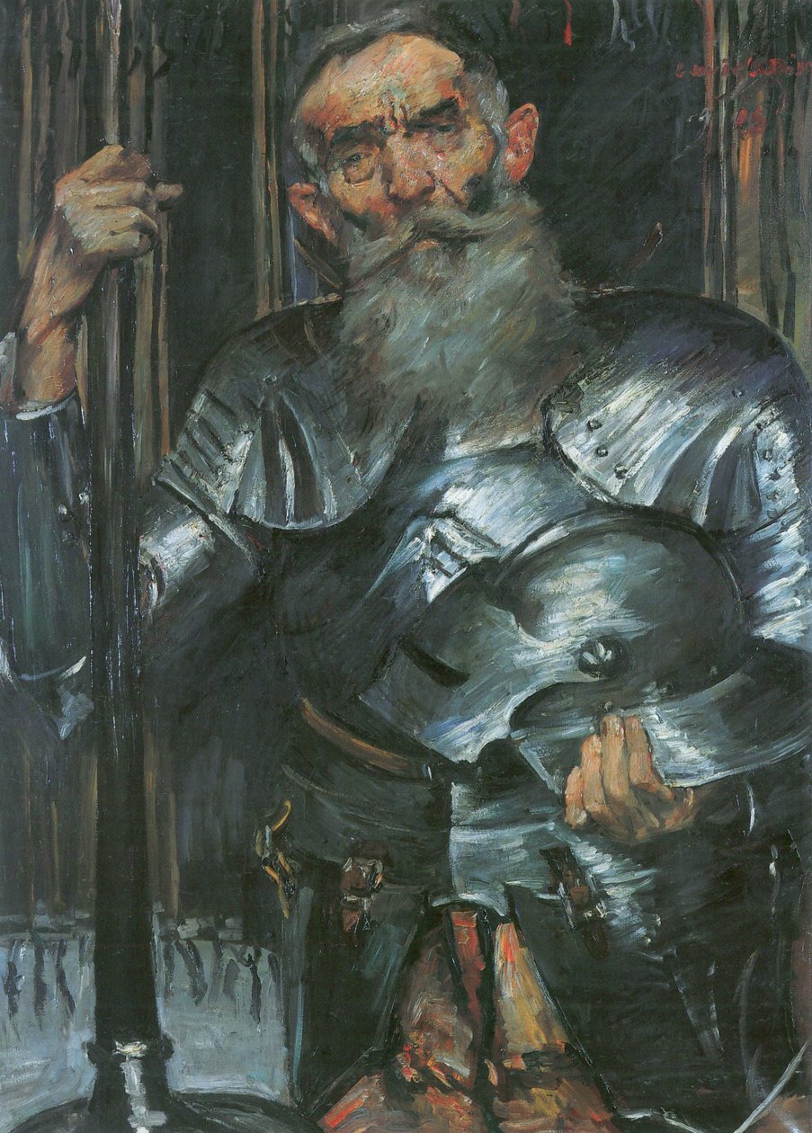 Şövalye zırhlı yaşlı adam by Lovis Corinth