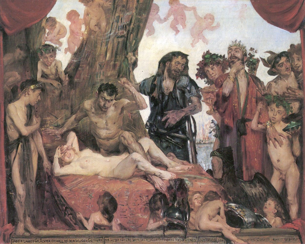 Homeros kahkahası by Lovis Corinth