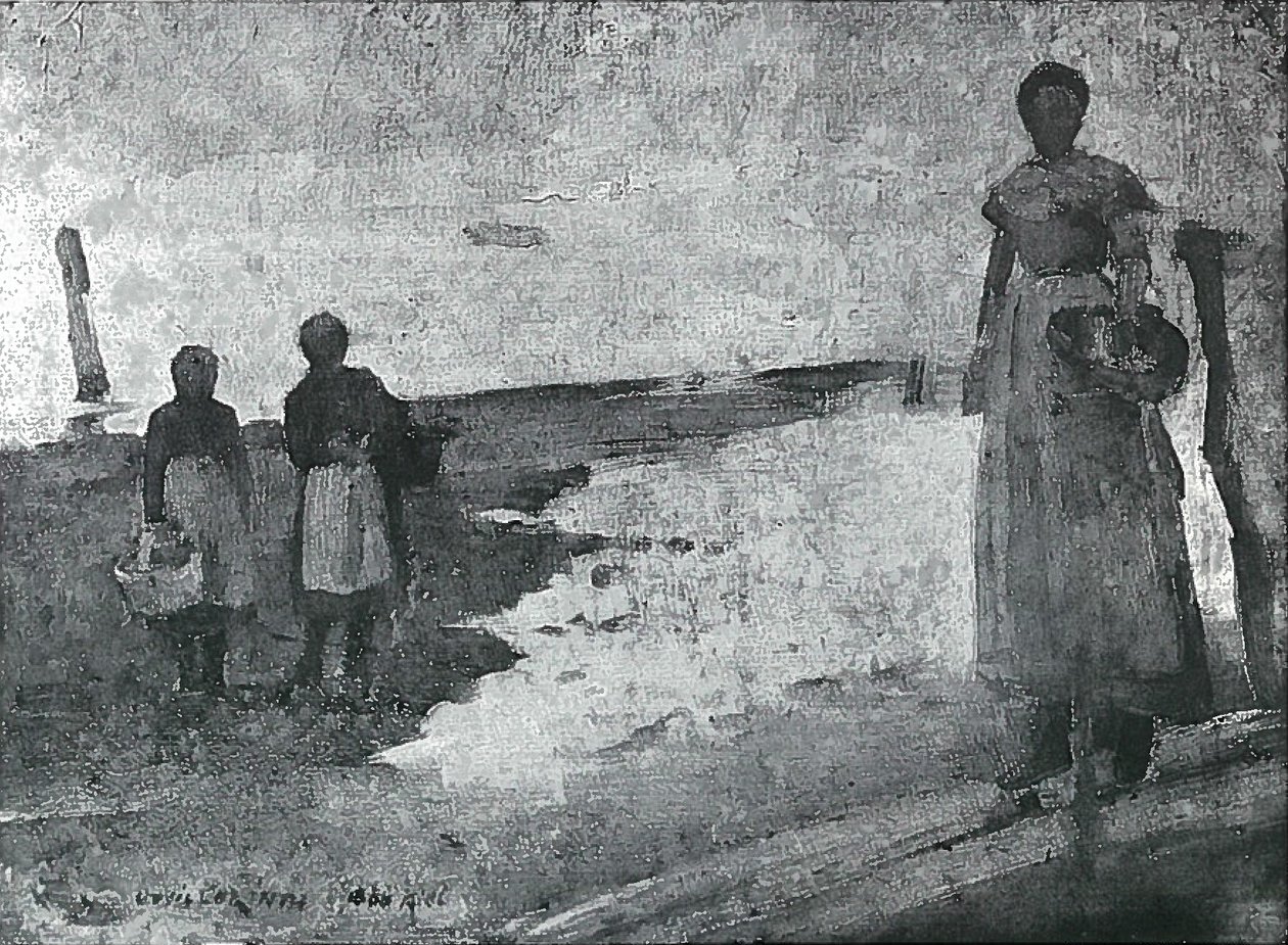 üç balıkçı kız by Lovis Corinth