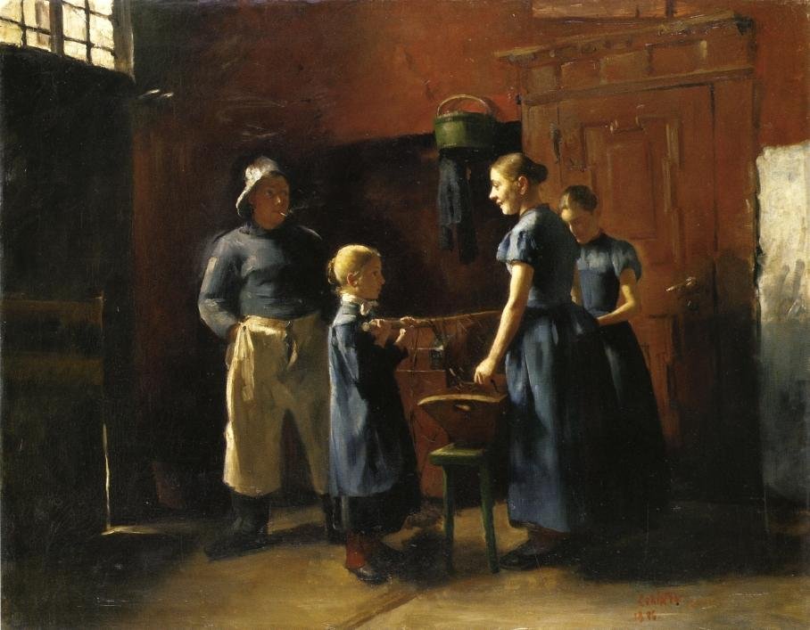 balıkçının evinde by Lovis Corinth
