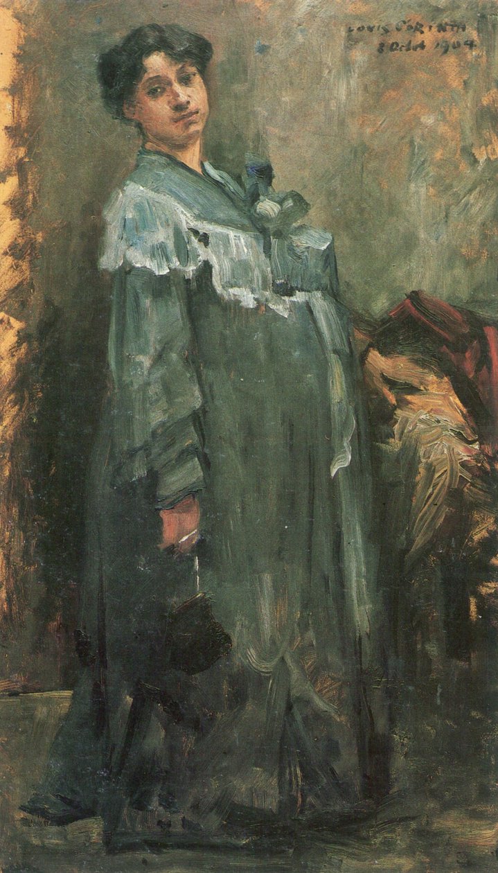 ipek bir paltoda by Lovis Corinth