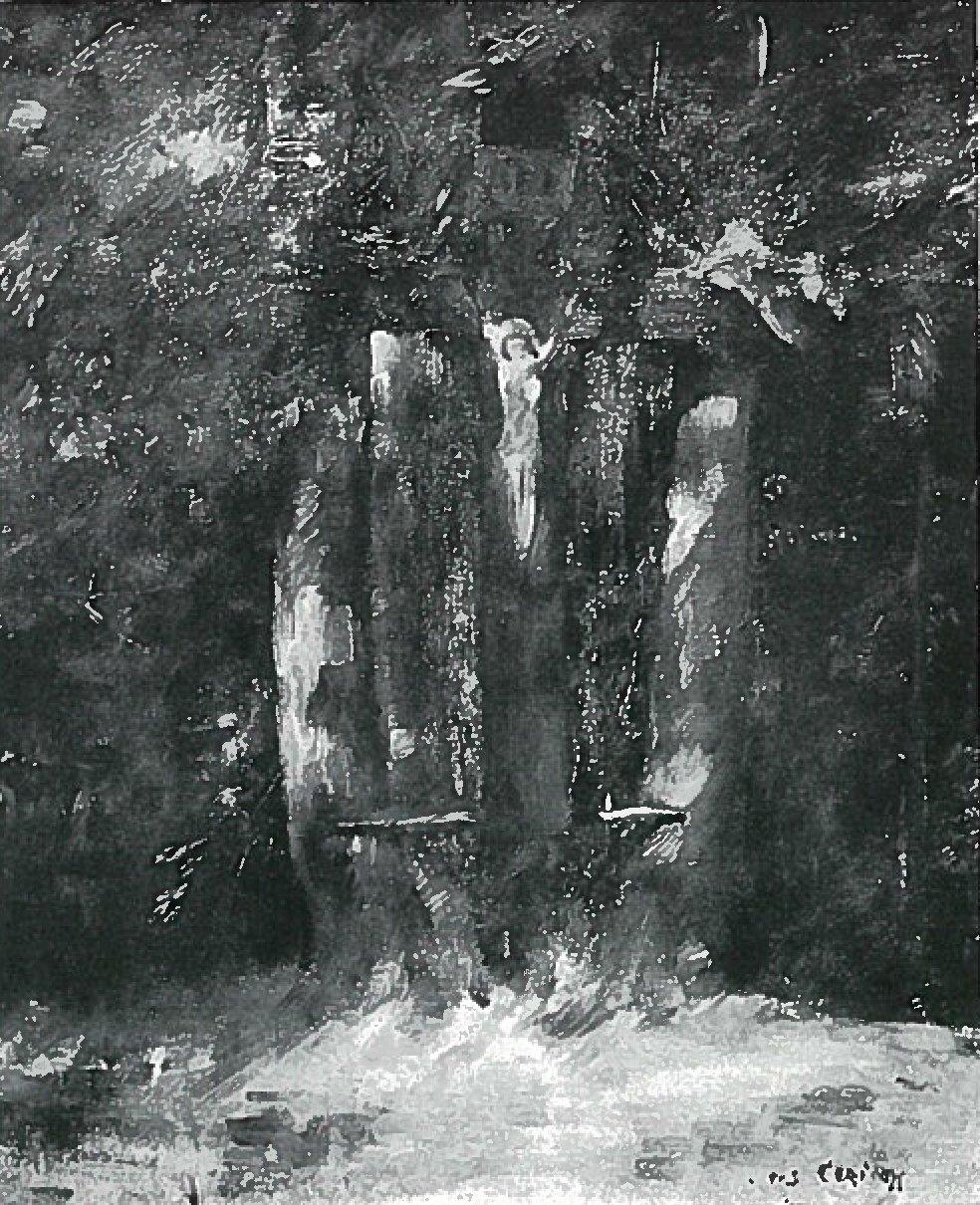 ormanda haç by Lovis Corinth