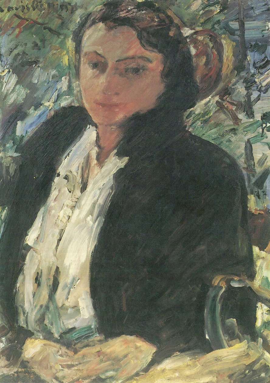  Portrat Charlotte Corinth in gruner Samtjacke by Lovis Corinth