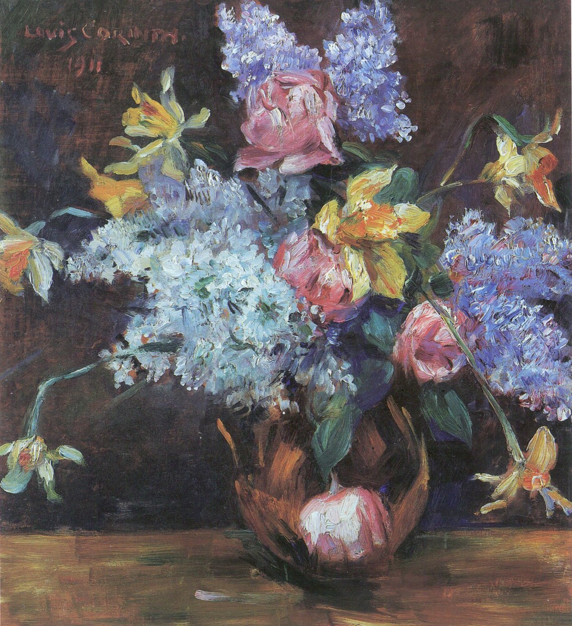 Güller, leylaklar ve nergisler by Lovis Corinth
