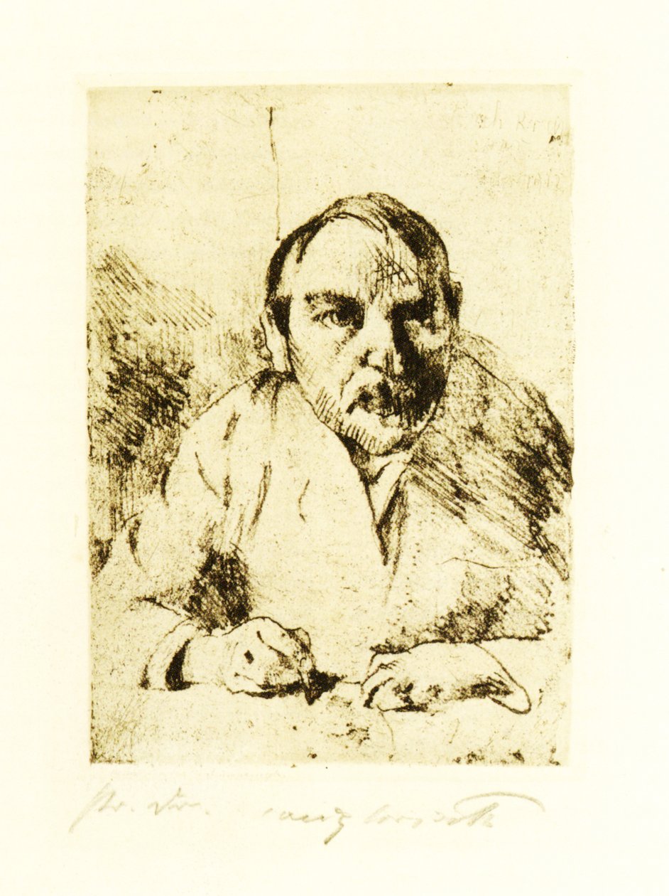Hastayken kendi portrem by Lovis Corinth